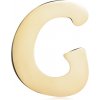 Šperky eshop - Zlatý 14K prívesok - lesklý a hladký povrch, tlačené veľké písmeno G S2GG124.03