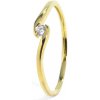 Blink-Blink Jemný zlatý prsteň s diamantom 0.04 ct 1332ZDG