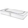 Compactor Nizky textilný úložný box My Friends 108 x 45 x15 cm sivo-biely