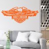 Veselá Stena Samolepka na stenu Harley Davidson orol Farba: oranžová, Veľkosť: 80 x 34 cm