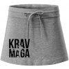 Nápis Krav Maga - Športová sukne - two in one - M ( Tmavosivý melír )