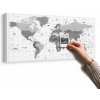 Obraz na korku šedá mapa na bielom pozadí