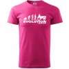 Evolúcia traktor - Klasické pánske tričko vyššej gramáže - 4XL ( Purpurová )