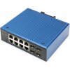 DIGITUS Industrial 8+4-Port Gigabit Ethernet Switch 8 x GE RJ45 + 4 SFP Port DN-651152