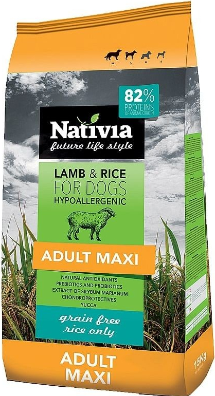 Nativia Dog Adult Maxi Lamb&Rice 15 kg