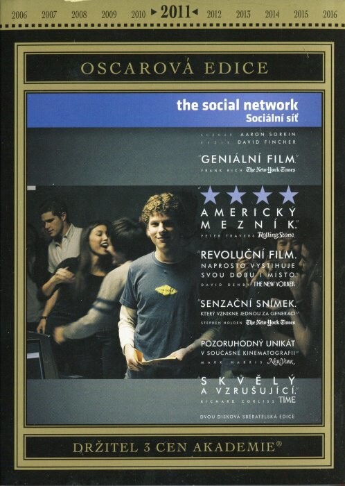 Social Network, The: Sociální síť, DVD