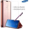 Otváracie Púzdro Luxria Clear View pre Samsung - Ružové Samsung: Galaxy A55