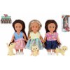 Teddies Bábika s maznáčikom plast 12cm pevné telo 3 druhy