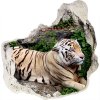Diera 3D foto tapeta nálepka Tiger na skale 75x75 cm