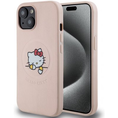 Hello Kitty Kitty Asleep Logo MagSafe iPhone 15, Ružové