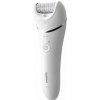 Epilátor pre mokré a suché holenie Philips BRE700/00, biela, bezdrôtová prevádzka, Series 8000