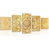 5-dielny obraz zlatá etnická Mandala