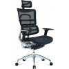 MERCURY Ergonomická kancelárska stolička ORION JNS-801, W-11 čierna (hladká sieťovina), leštený kríž