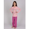 Evona dievčenské dlhé pyžamo Sabrina růžová