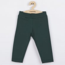 New Baby Dojčenské bavlnené legíny Leggings tmavo zelené