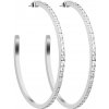Visiaci oceľové náušnice kruhy Gemini s kubickú zirkónia Preciosa 7338 00 krystal