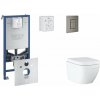 Grohe Rapid SLX Set predstenovej inštalácie, klozetu, dosky SoftClose a tlačidla Skate Cosmopolitan, Triple Vortex, kefovaný Hard Graphite SANI11BB5105-GR