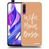 Picasee silikónový čierny obal pre Honor 9X Pro - Boss Mama