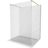 Mexen Kioto voľne stojaca sprchová zástena 100 x 200 cm, transparentná 8 mm, brúsená meď - 800-100-002-65-00