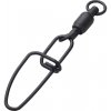 MADC Karabínka Stainl. BB Swivels Crossl. Snap Black 2 75kg 3ks