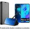 Otváracie Púzdro Luxria Clear View pre Huawei - Čierne pre Huawei: Nova 5T