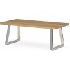 Autronic CT-W1515 OAK Stôl konferenčný 120x60cm, MDF doska, dyha odtieň dub, kovové nohy, brúsený nerez.