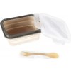 Zopa Silikónový desiatový box s príborom malý Sand Beige