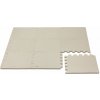 Hracia podložka puzzle s okrajom Light Beige 92x92 cm
