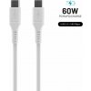 FIXED Liquid silicone Dlouhý Nabíjecí a datový kabel s konektory USB-C/USB-C a podporou PD 2m bílá / USB 2.0 / 60W (FIXDLS-CC2-WH)