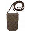 Púzdro Guess PU 4G Metal Logo Script Phone Bag hnedé