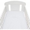 NEW BABY 2-dielne posteľné obliečky 90/120 cm Bodka sivo-biele 120x90 plnofarebný motív