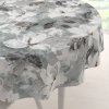Biante Zamatový okrúhly obrus Tamara TMR-016 Designové kvetiny na sivozelenom Ø 120 cm
