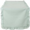 Blanc Maricló obrus z bavlny v krásnej zelenej farbe s volánikovým lemom 45 x 140 cm 37234