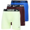 Pánske boxerky Nike Dri-Fit Essential Micro Brief 3P - barely volt/game royal/burg crush - Viacfarebný (S)