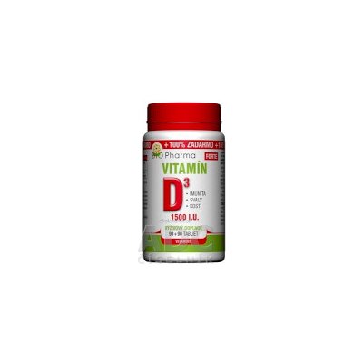 BIO Pharma Vitamín D3 FORTE cps 90+90 (100% ZADARMO) (180 ks)