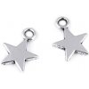 Prívesok hviezda Ø10 mm - platina (10 ks)