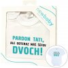 Body s potlačou New Baby Pardon tati,... máš šéfov dvoch! - darčekové balenie 86 (12-18m)