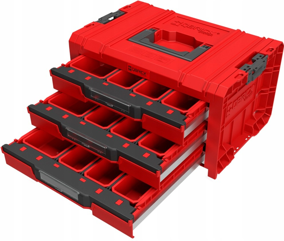 QBrick System Pro Drawer 3 Toolbox Expert RED Ultra HD 45,0 x 31,0 x 24,4 cm