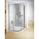 Ravak Pivot Sprchovací štvrťkruhový kút PSKK3-80 satin Transparent