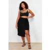 Trendyol Curve Black Slit Detailed Viscose Beachwear Woven Pareo čierna 42 Trendyol 8683049582571