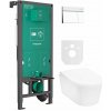 Súprava splachovacie tlačidlo Hansgrohe Element E 66003700, WC misa Hansgrohe EluPura S 60193450, 01022180, 60148450
