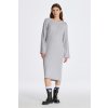 ŠATY GANT CABLE C-NECK DRESS LIGHT GREY MELANGE