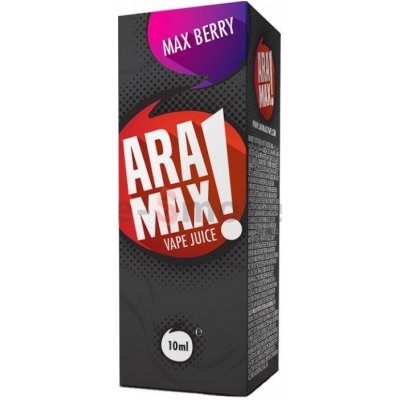 10 ml Max Berry Aramax e-liquid, obsah nikotínu 12 mg