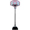 LEAN TOYS Basketbalový kôš s nastaviteľným stojanom 190-260 cm čierny