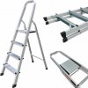 Hliníkový rebrík Pepita pre domácnosť 4 stupne, 128 cm Pepita