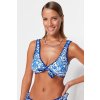 Trendyol dámske plavky vrchný diel modrá biela svetlomodrá