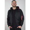 ALPHA INDUSTRIES Bunda MA-1 TT Hood Custom - čierna/červená (126117/94)
