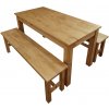 IDEA nábytok Stôl 140x70 + 2 lavice CORONA 2 vosk