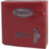 Servítky 33x33cm 1-vrstvové 4f 100ks červené