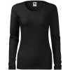 MALFINI Dámske tričko s dlhým rukávom Slim - Čierna | XL